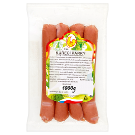 Kuřecí párky pochoutkové 70% 1kg