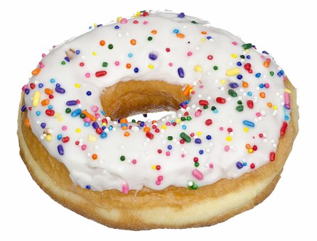 Donut se sladkou polevou bílý 47g